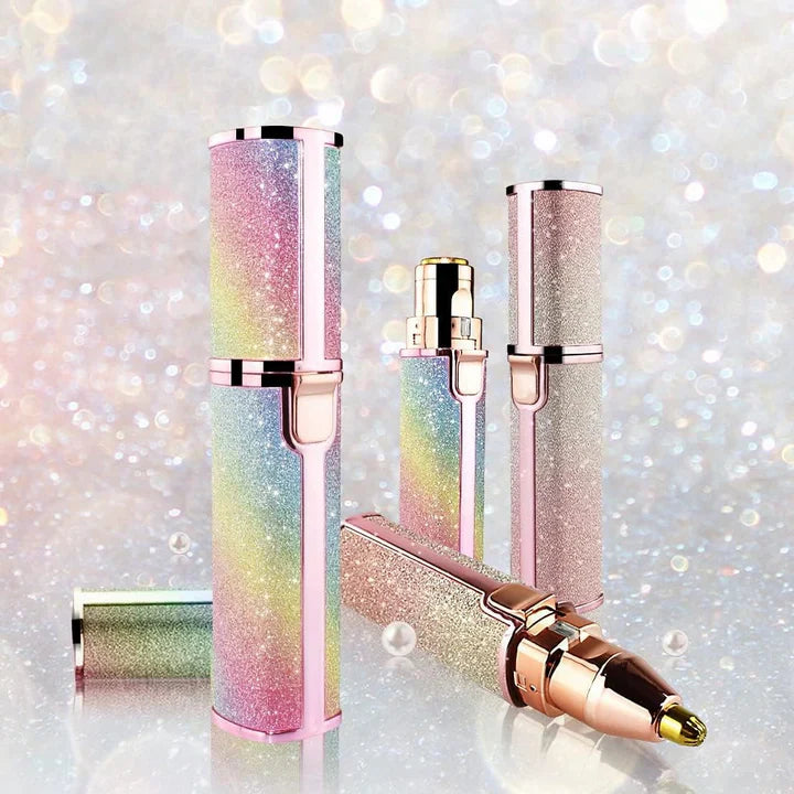 Depiladora Facial 2 en 1 Recargable con Luz LED – Rostro y Nariz