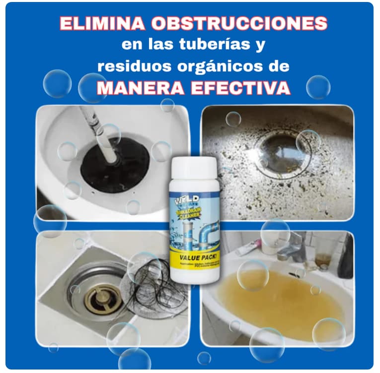 Wild Tornado® | Destapa Cañerías Rápido y Fácil