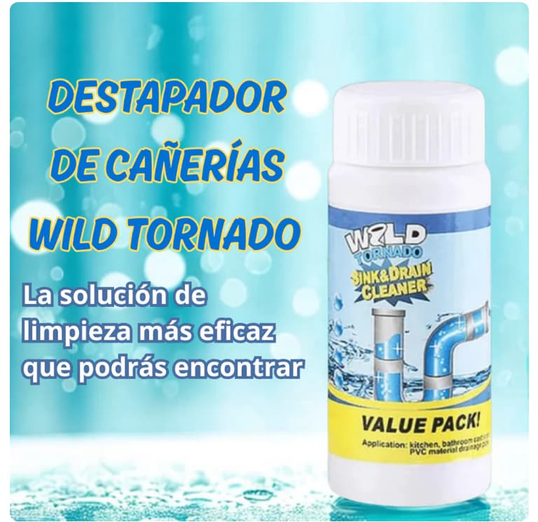 Wild Tornado® | Destapa Cañerías Rápido y Fácil