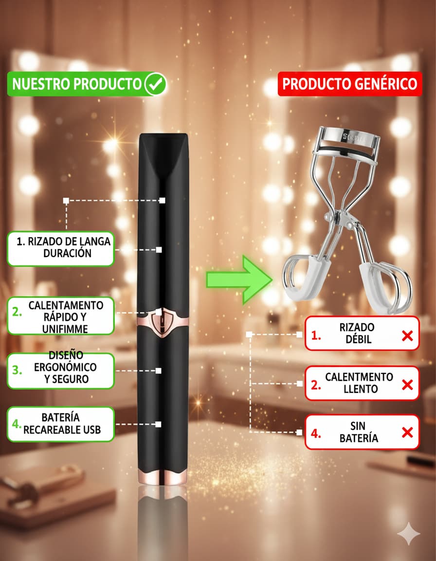 Rizador de pestañas Electrico Premium